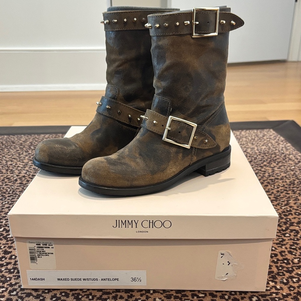 Jimmy Choo - LIKE NEW—Waxed Suede Boots